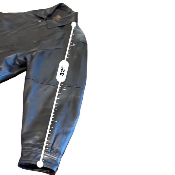 Reed Sportswear Men’s Leather Motorcycle Bomber Jacket Size 50 - Picture 12 of 13